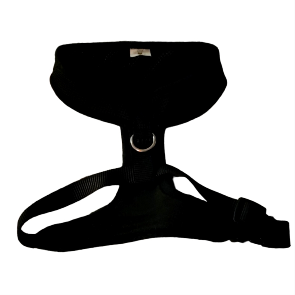 HP 😊 Coastal Black Cushioned Net Dog Harness Sturdy Plastic Latch Metal Loop